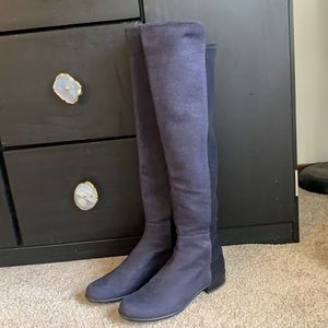 Stuart Weitzman Over the Knee Navy Boots